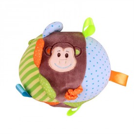 Bigjigs Toys textilní aktivní koule - Opička