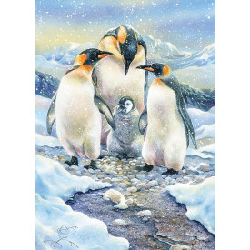 COBBLE HILL Rodinné puzzle Rodina tučňáků 350 dílků