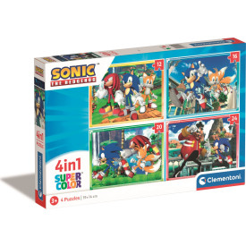 CLEMENTONI Puzzle Sonic 4v1 (12+16+20+24 dílků)