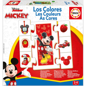 EDUCA Puzzle Mickey a přátelé: Učíme se barvy 6x7 dílků