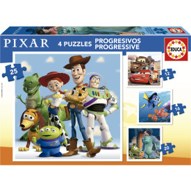 EDUCA Puzzle Disney Pixar 4v1 (12,16,20,25 dílků)