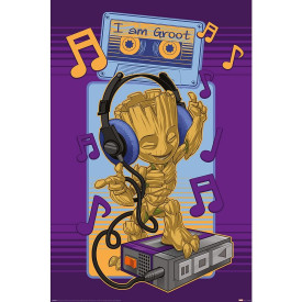 Plakát Guardians of the Galaxy - Groot Cassette